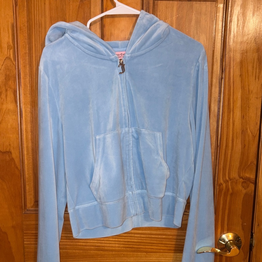 Juicy Couture Blue Hooded Zip-Up Jacket